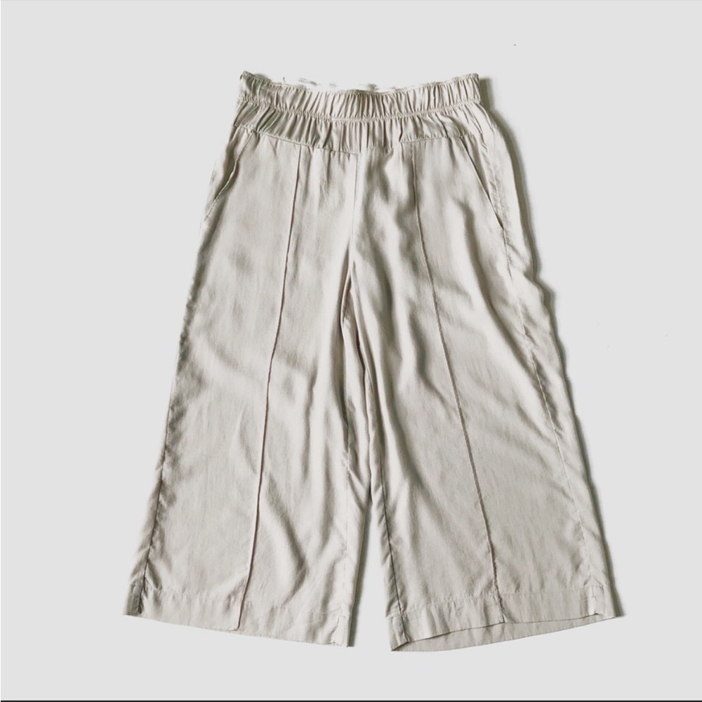 Anthropologie Cloth & Stone Pintuck Tencel Crop Pants